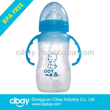 Cute silicone feeding bottle with handle