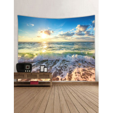 Tapisserie Wandbehang Ozean Meer Welle Strand Serie Tapisserie Sonnenaufgang Sonnenuntergang Tapisserie für Schlafzimmer Wohnheim Dekor