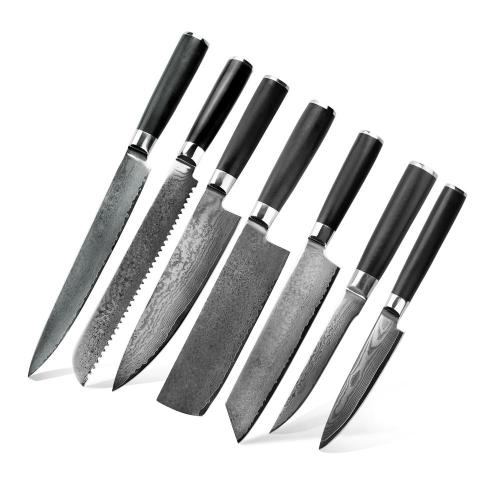 Hight quality damascus kitchen knife set OEM