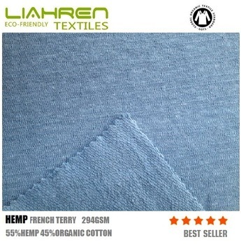 hemp french terry fabric, hemp organic cotton french terry fabric for sweatshirts