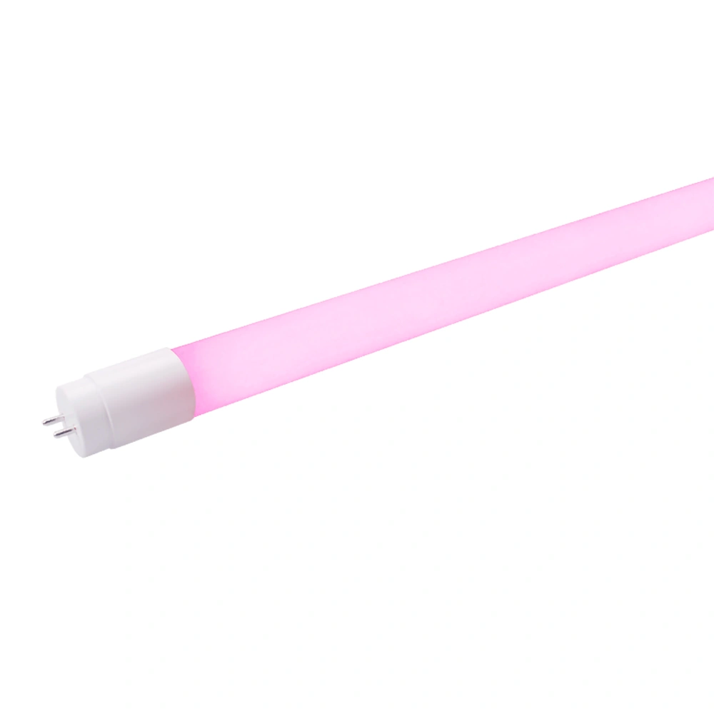 Pink LED Tube for Meat Made of Milky Glass