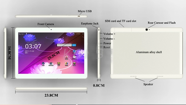 4G LTE 10.1 Inch Touch Screen MK6739 android 9.0 Tablet PC 1280*800