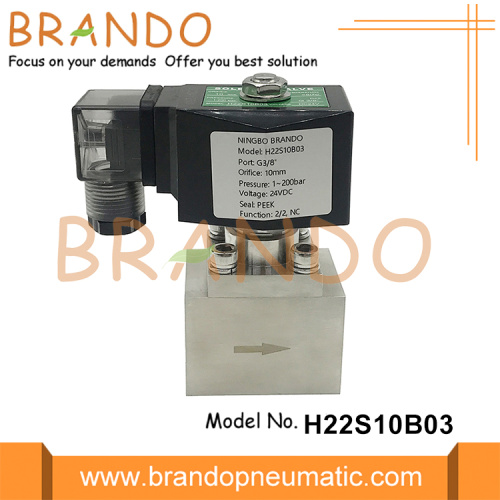 3/8 &#39;&#39; 200 bar yüksek basınçlı solenoid valf 24VDC