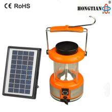 colorful camping lantern with solar panel and radio