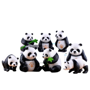 Panda Set Miniature Figurines for Fairy Gardens and Micro Landscapes