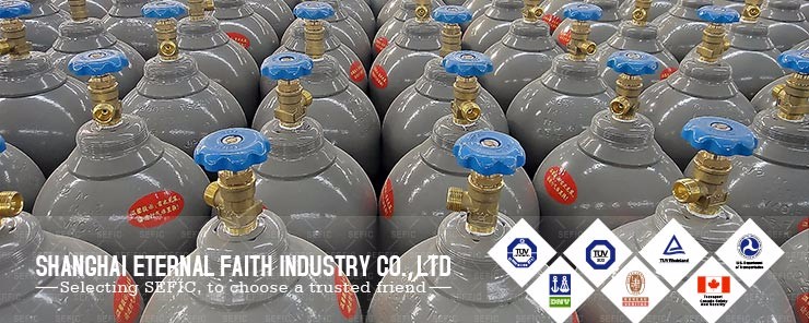 For South America Market SEFIC MSDS for Hydrogen/Co2 argon gas cylinder price