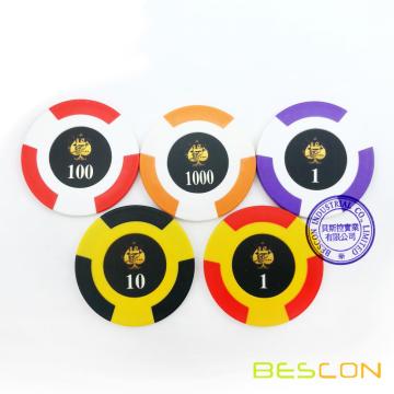 Bescon High Quality Two Tone Tournament Clay Poker Chips
