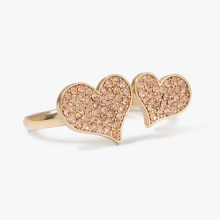 Gold heart ornament bangle with diamond6