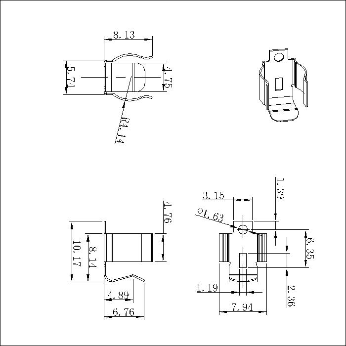 Batterikontaktklipp 50 BS-M-XX-X-50