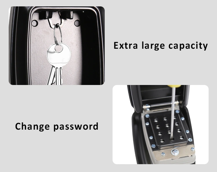 Wall Mount Lock Box Combination Key Safe Storage Lock Box/