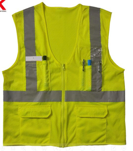 polyester reflective warning waistcoat