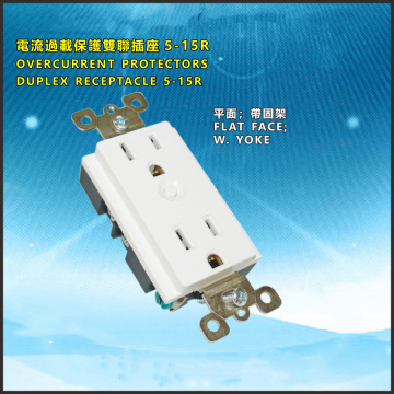 15A 125V Overcurrent Protectors Duplex Receptacle