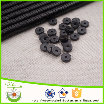 7mm Chunky Cylinder Black Coconut Loose Bead For Jewelry Making