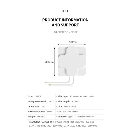 Wifi Router External 4G LTE Antennas Outdoor Antenna