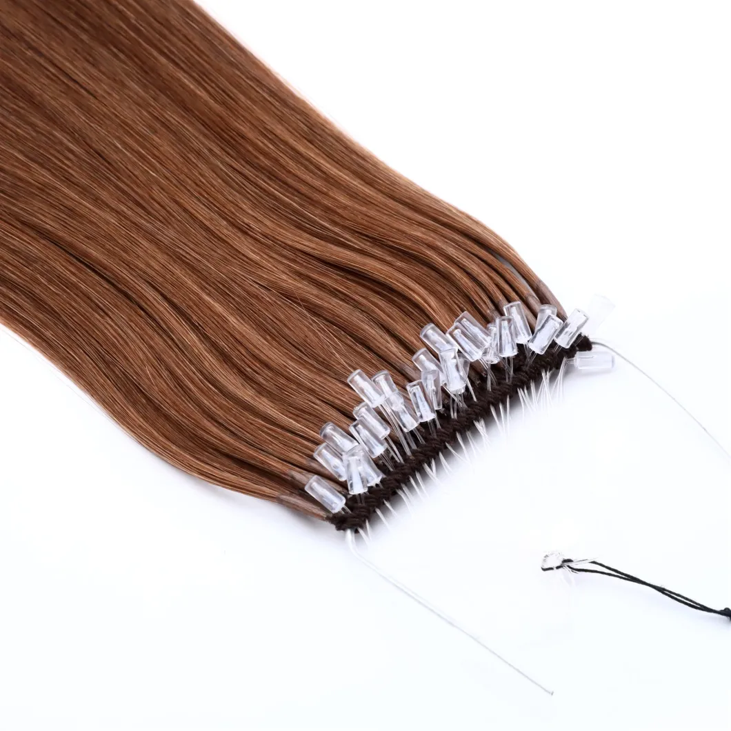 18inch 100g Straight Brown Brazilian Human Virgin Easy Pull Knot Thread Hair Extension