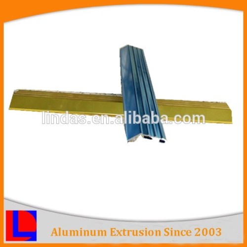 Customized blue &yellow anodized I shape aluminum profile,CNC machining aluminum