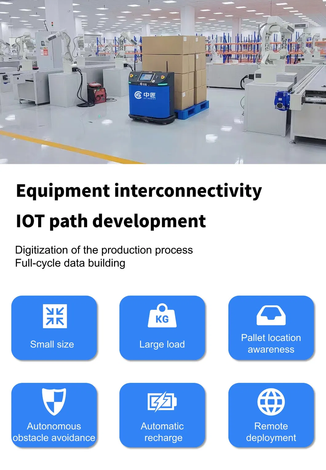 Zhongjiang Robot Stacking Forklift Agv Automatic Navigation Material Tray Unmanned Handling Manufacturer Customized Direct Supply