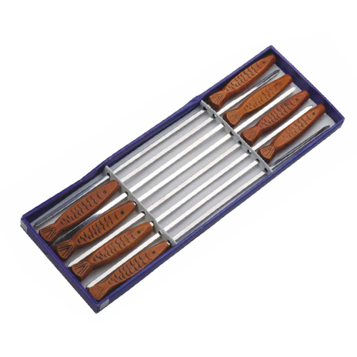 Juego de pinchos de palos de acero inoxidable 8pcs