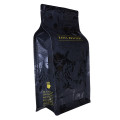 Hot Tamping Matte Black Custom Coffee Packaging Torba