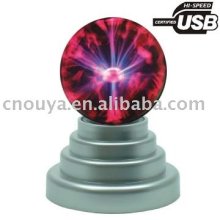 6035 3" USB Plasma Ball Silver base