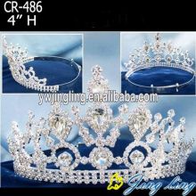 Corona de concurso de plata de 4 pulgadas Tiara para niña