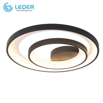 LEDER zwarte led-plafondverlichting