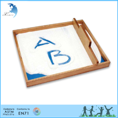 2016 direct sale montessori toy wooden language sand tray