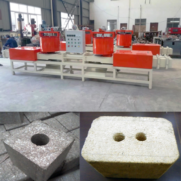 six headed wood sawdust block machine