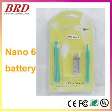 li-polymer replacement battery for ipod nano 6