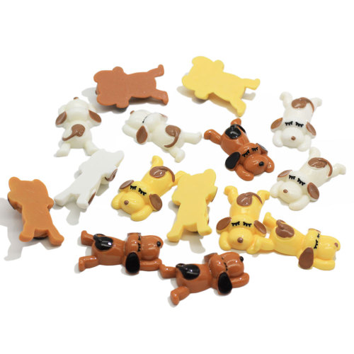 Mehrfarbiges Mini-Hunde-Cabochon in Hundeform für Kinder Handgefertigte Spielzeugornamente Harze Schleim Raumdekorationsperlen
