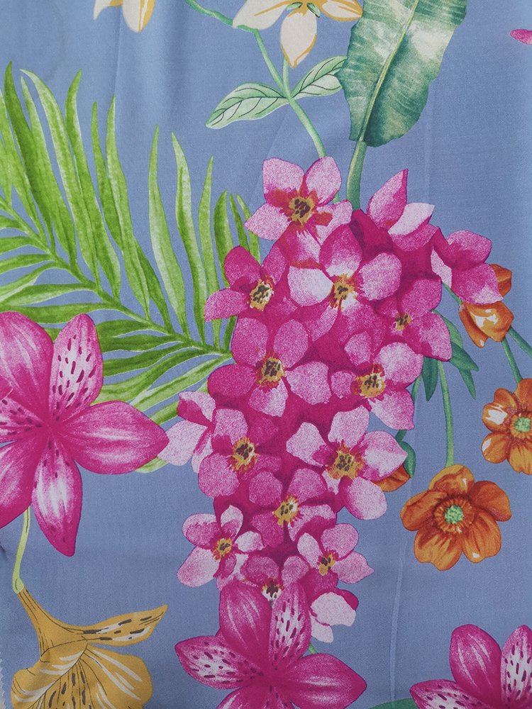 Flower Rayon Challis 30S Air-jet Printing Fabric