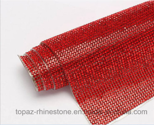 Ss6 2mm Siam Eisen auf Kristall Strass Diamant Mesh Trim Blatt Rolle (TM-243 / 2mm siam)