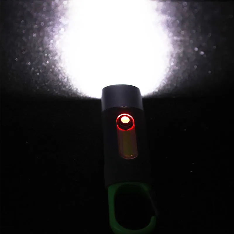 Compact Type-C Rechargeable Flashlight with Bright White Spotlight