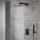 Ducha de mano oculta de 2 funciones montada en la pared que incluye grifo de baño negro juego de ducha de baño