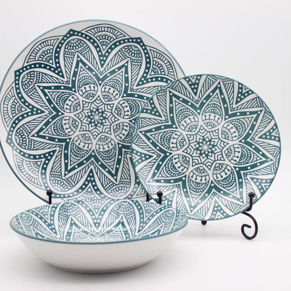 European Style Kaleidoscope Pad Printing Tableware 1