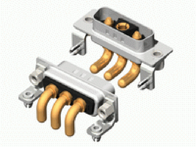 3V3 Male High Current D-Sub-kontakter höger vinkel