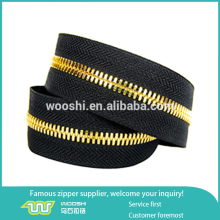 Common teeth metal zipper long chain custom branded zipper for jeans