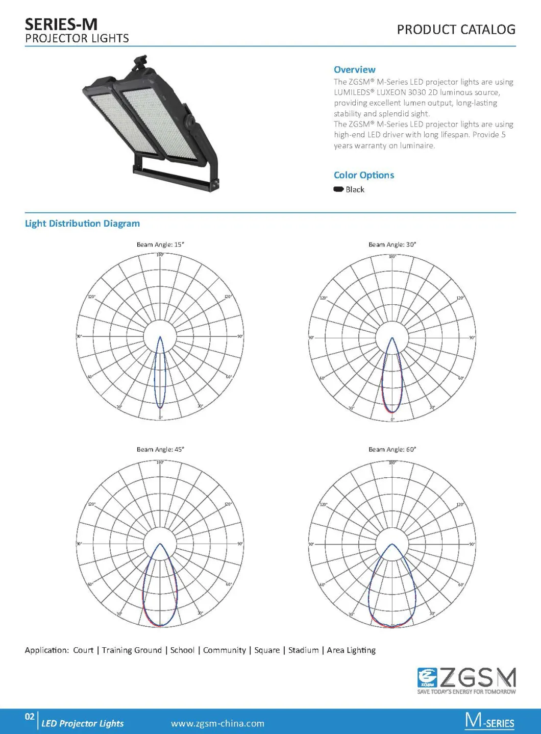 280W 250W 300W LED Flood Light with Narraw Beam Angle for Stadium Lighting