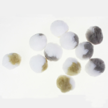 4cm mixed white polypropylene pompom