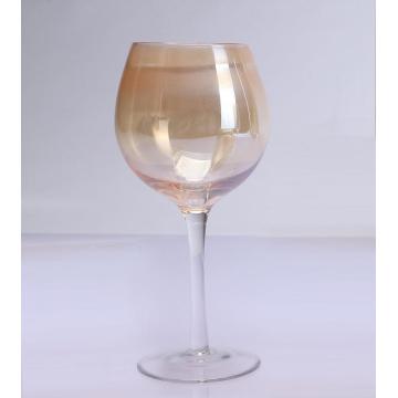 Bicchieri da vino colorati a spruzzo con stelo alto e senza stelo