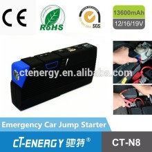 Factory wholesale emergency car jump starter/portable car jump starter 13600mah