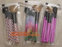 cosmetic header bag with hole, pvc header bag with butterfly hole, cardboard header PVC bag with zipper