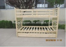 pine wood bunk bed with trundle bed cheap price
