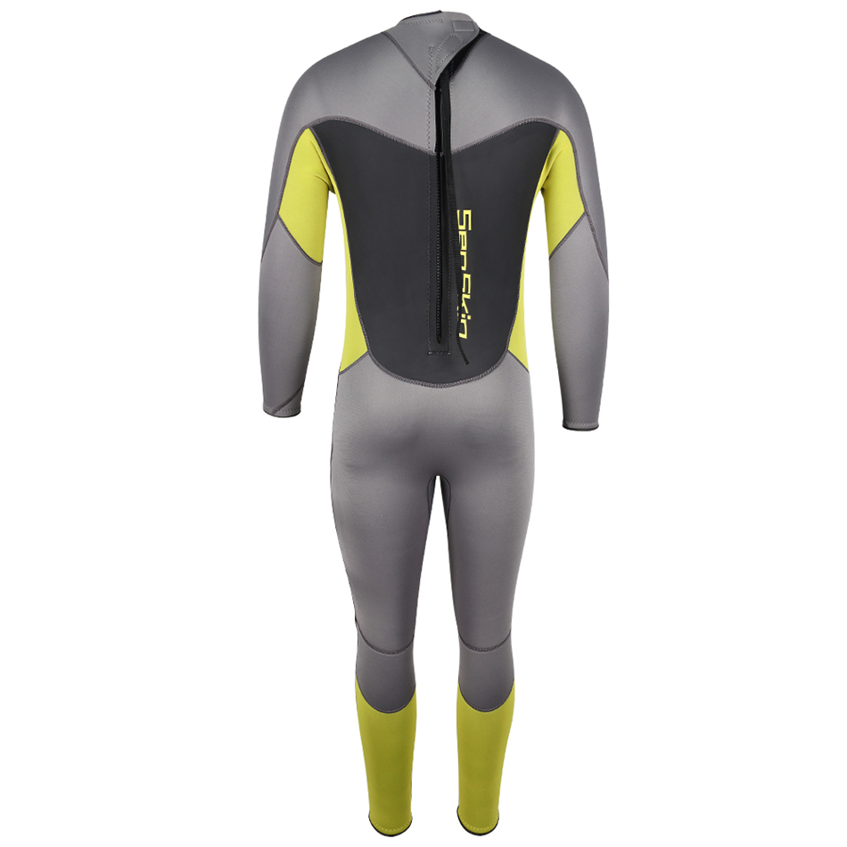 Seackin Mens 2mm νεοπρένιο πίσω φερμουάρ Wetsuit