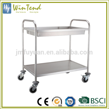 Medication Stainless Steel 2-Tier Heavy Duty Trolley Cart