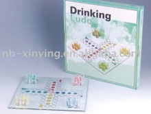 Hot selling glass Drinking Ludo Games with good quality