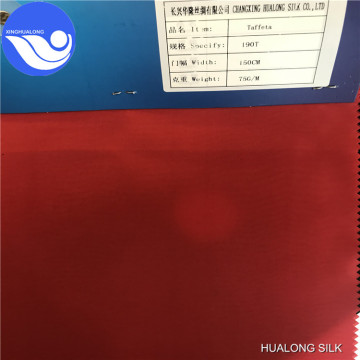 100% polyester taffeta fabric with simple style design for lining