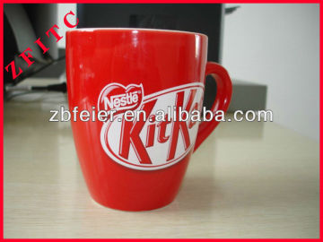 11oz ceramic mug,promotional mug, kit kat mug, red mug