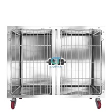 Stainless Steel Modular Veterinary Dog Cage with Wheels