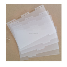 Assorted Colors A5 PP Index 5-Tab Dividers for Planner